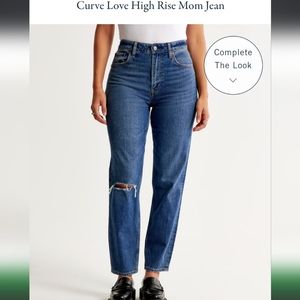 Abercrombie & Fitch Curve Love Mom High Rise Jean